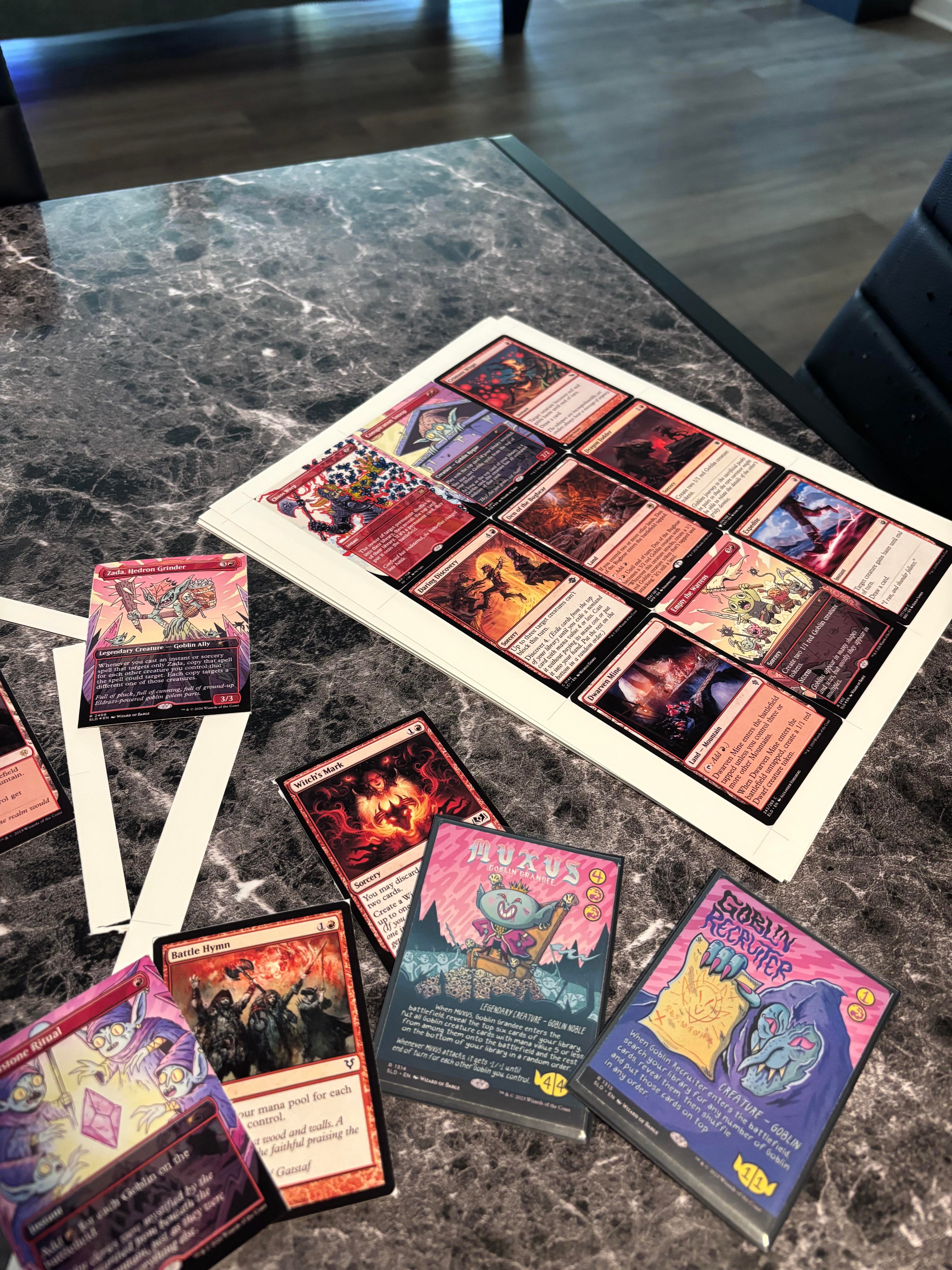 Homemade MTG proxy cards printed after buying an Epson EcoTank ET-2803
